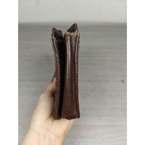 Pouchee Brown Leather Purse Organizer Handbag Wallet Insert Make Up Bag - Picture 6 of 7